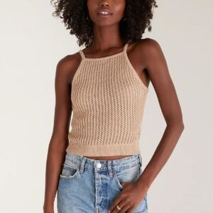 Z Supply Diana Sweater Tank in Taupe - Size: M
